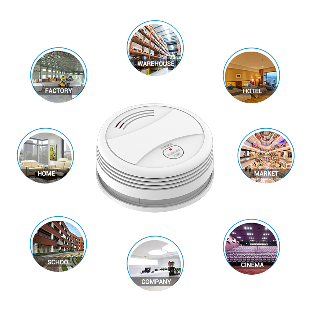 WIFI graffiti smart smoke alarm network smoke detector APP mobile phone alarm